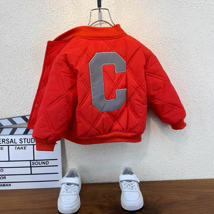 Boys Coat Autumn and Winter 2023 New Baby Western-style Thickened Cotton-padded Winter Clothes Children's Lightweight Cotton-padded Jacket Trendy