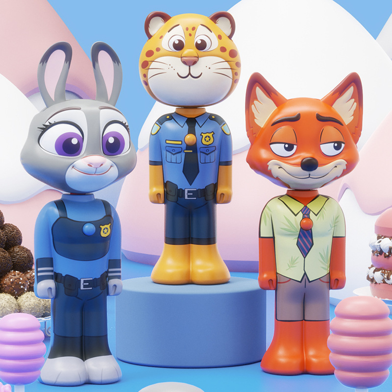 Zootopia Loca 2 netizens Nick Judy deformado cepillo de dientes de pelo suave de pelo fino niños cepillo de dientes retráctil para lavar