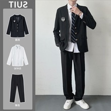 日系dk制服班服西服外套学院风西装套装男休闲潮流痞帅男装春秋季