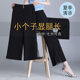 plus size Loose Straight Nine-point Ice Silk Chiffon Wide-leg Pants Women's Summer Capri Pants Small Mommy Pants with Loose Waist