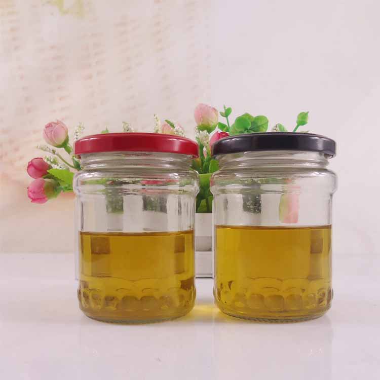 厂家供应透明200ml酱菜瓶辣椒酱玻璃瓶密封罐头瓶牛肉酱瓶批发