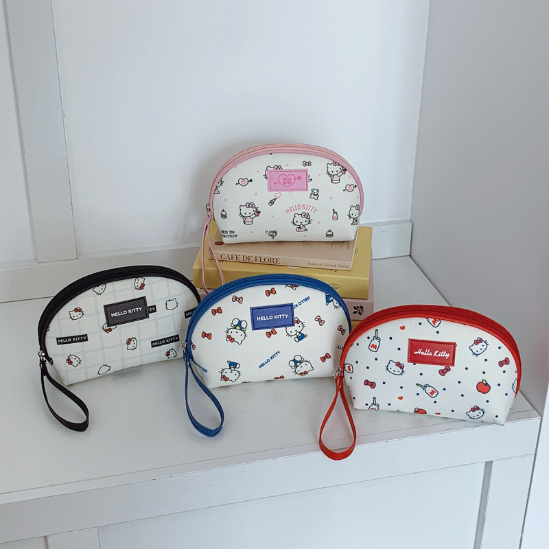 HelloKitty正版授权大容量化妆包可爱收纳包新款手提包手机包化妆|undefined
