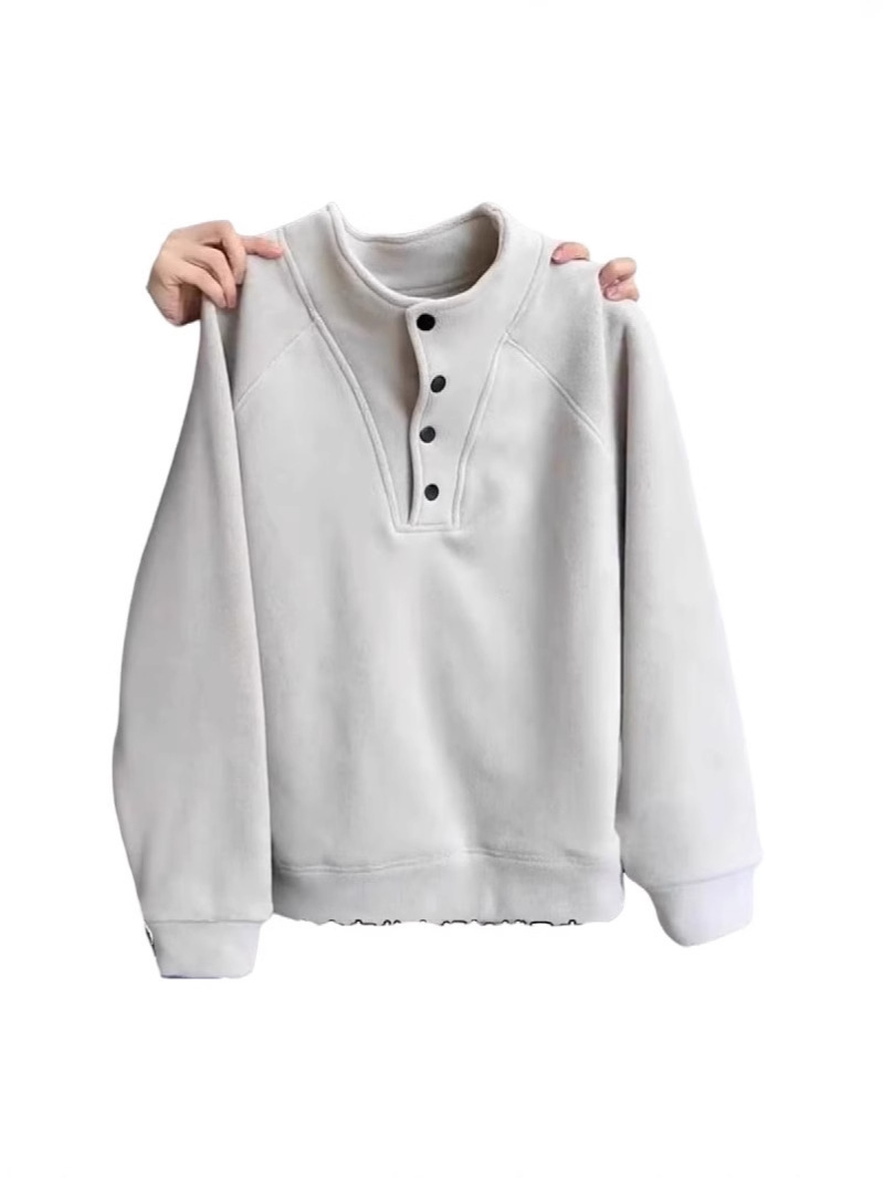 Velvet spring sweatshirt, base warm jeans, fitted