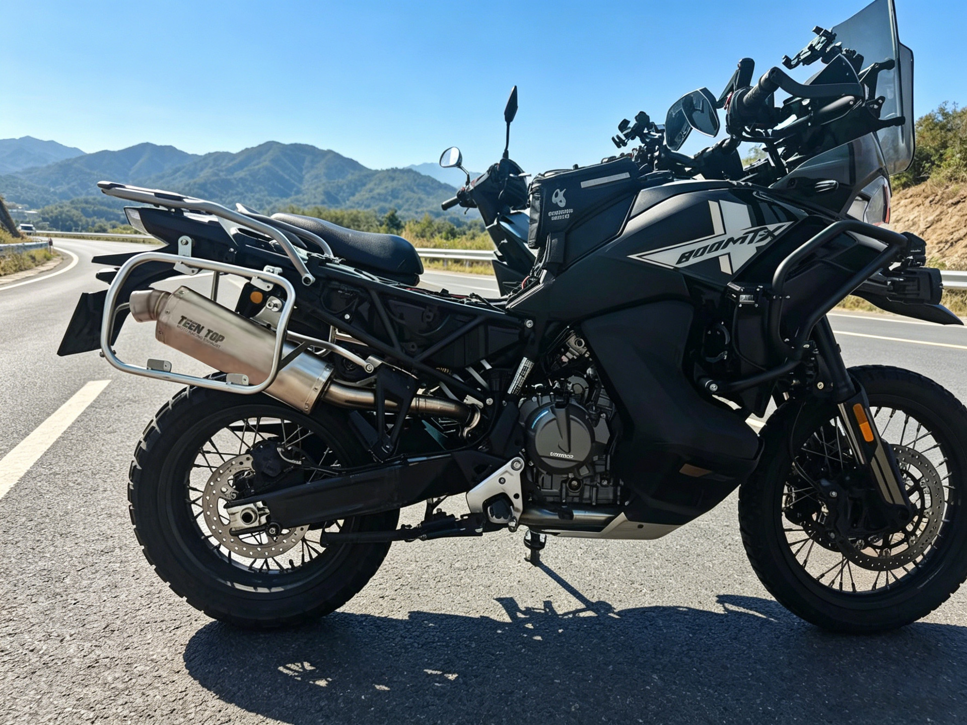 Suitable for Cfmoto Motorcycle Stainless Steel Exhaust Pipe 800Mtx 1000Mtx Mid-Tail Connection to Original Front Section 2025+