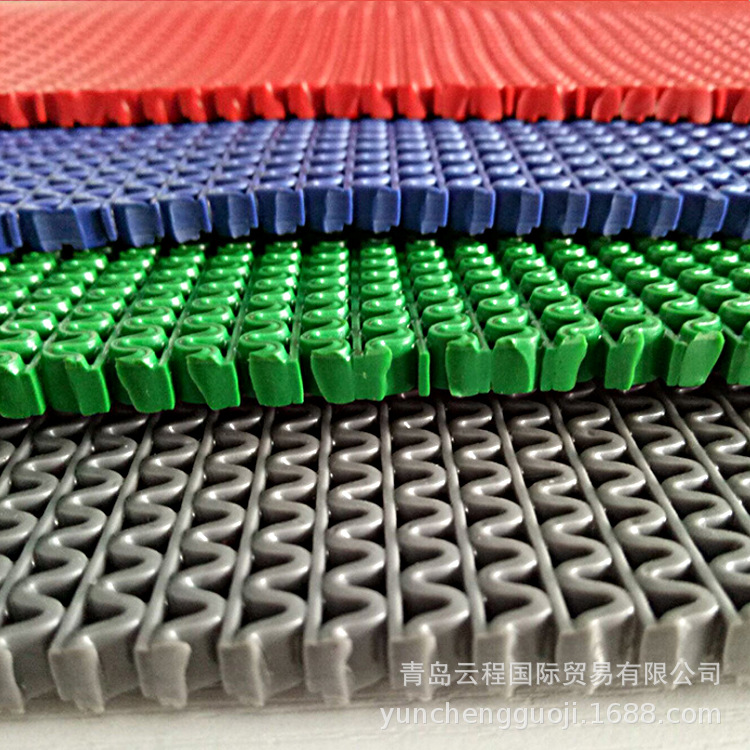 商场室外门口铺设S型镂空PVC防滑地垫 厕所防水泳池PVC浴室防滑垫