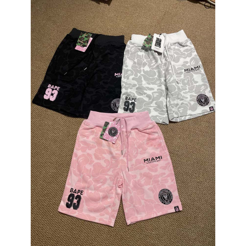 Amiri American Style High Street Cashew Flower Leopard Print Classic Alphabet Palm Angel Print Drawstring Sports Shorts Short Sleeve