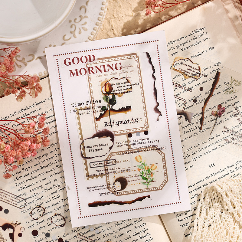 Julian Dream pegatinas impermeables transparentes pegatinas diarias diarias retro transfronterizas materiales de decoración