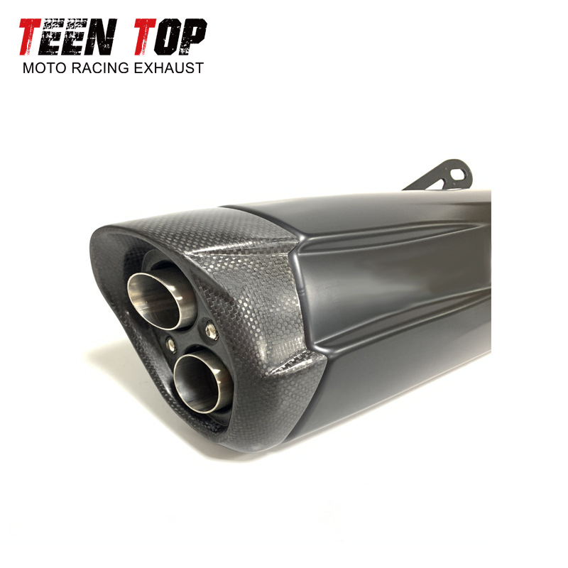 Suitable for Motorcycle Ninja400 800Mt Modified Exhaust Pipe Scorpio Dual Outlet Carbon Fiber Tail Section Exhaust