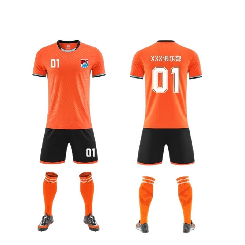 子供、男性、女性向けのカスタマイズされたサッカーユニフォームスーツ、通気性と速乾性の半袖サッカーユニフォーム、学生トレーニングおよび競技チームユニフォーム、プリント|undefined