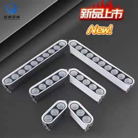 LED深防眩格栅射灯长条嵌入式天花灯别墅酒店格栅线性灯过道射灯