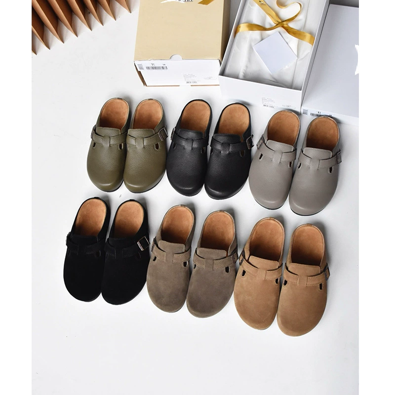 Кожаные туфли с мягкой подошвой Birkenn Muler обувь женская замшевая головка полутолщения