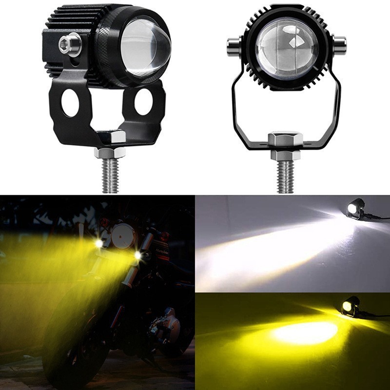 Cross-border best-selling manufacturer 12-80V motorcycle electric vehicle LED spotlight headlight with high and low beam for road illumination