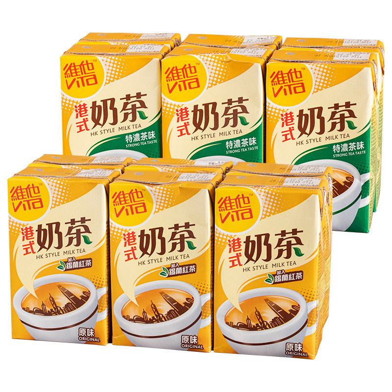 Hong Kong Vita Hong Kong-Style Milk Tea 250ml*6 Box Pack, Extra Rich and Silky Classic Original Flavor Black Tea Beverage