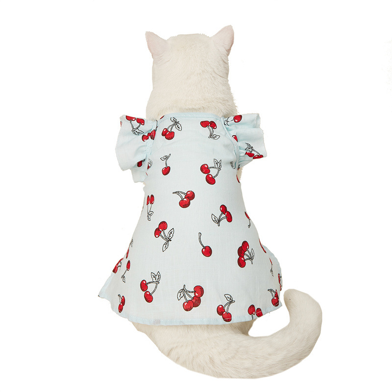 Pastoral Cotton Cherry Pet Clothing display picture 5