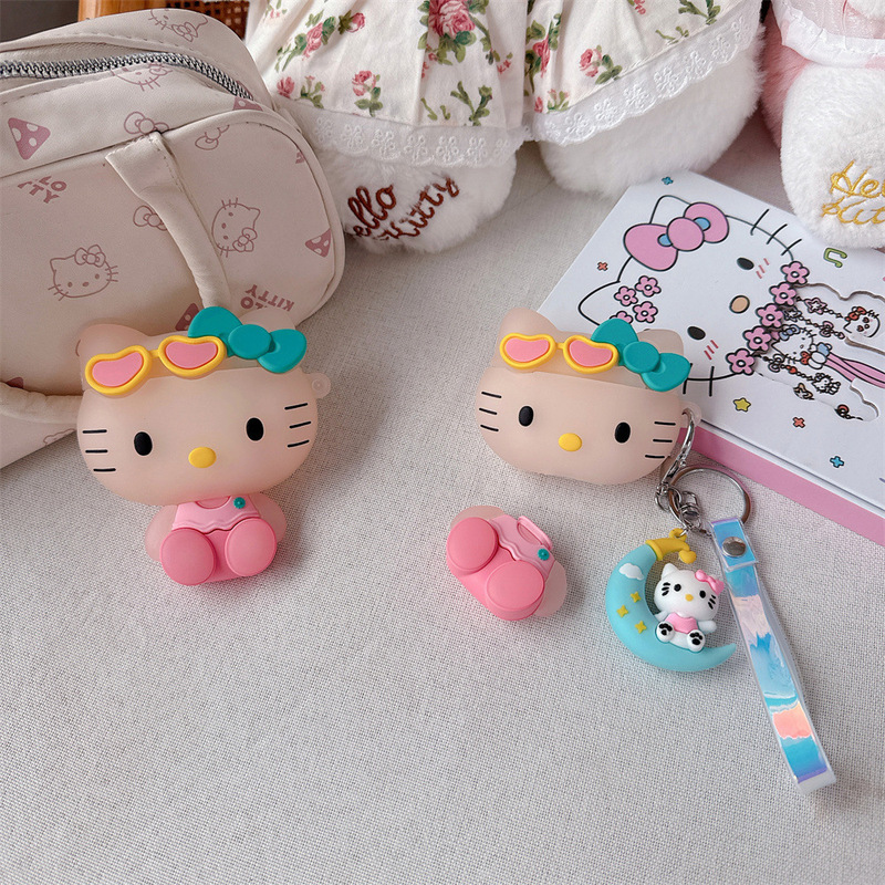 Gradient Katie Kitty Stereo Headphone Cover Suitable for Apple AirPods 2/3 Generation Cartoon Anti-Fall Pro2/Pro3 Gradient Katie Kitty Stereo Headphone Cover Suitable for Apple AirPods 2/3 Generation Cartoon Anti-Fall Pro2/Pro3