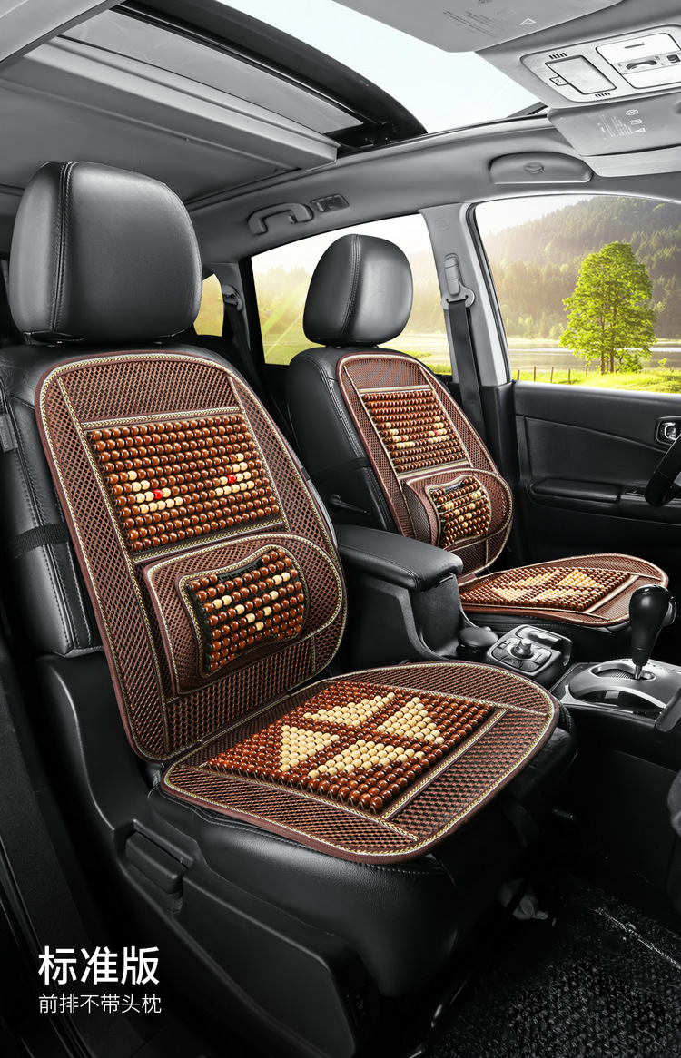 Wooden Bead Cooling Mat Summer Car Seat Cushion Single Piece Universal for Truck Driver and Passenger Breathable Seat Cushion Manufacturer Wholesale Dropshipping