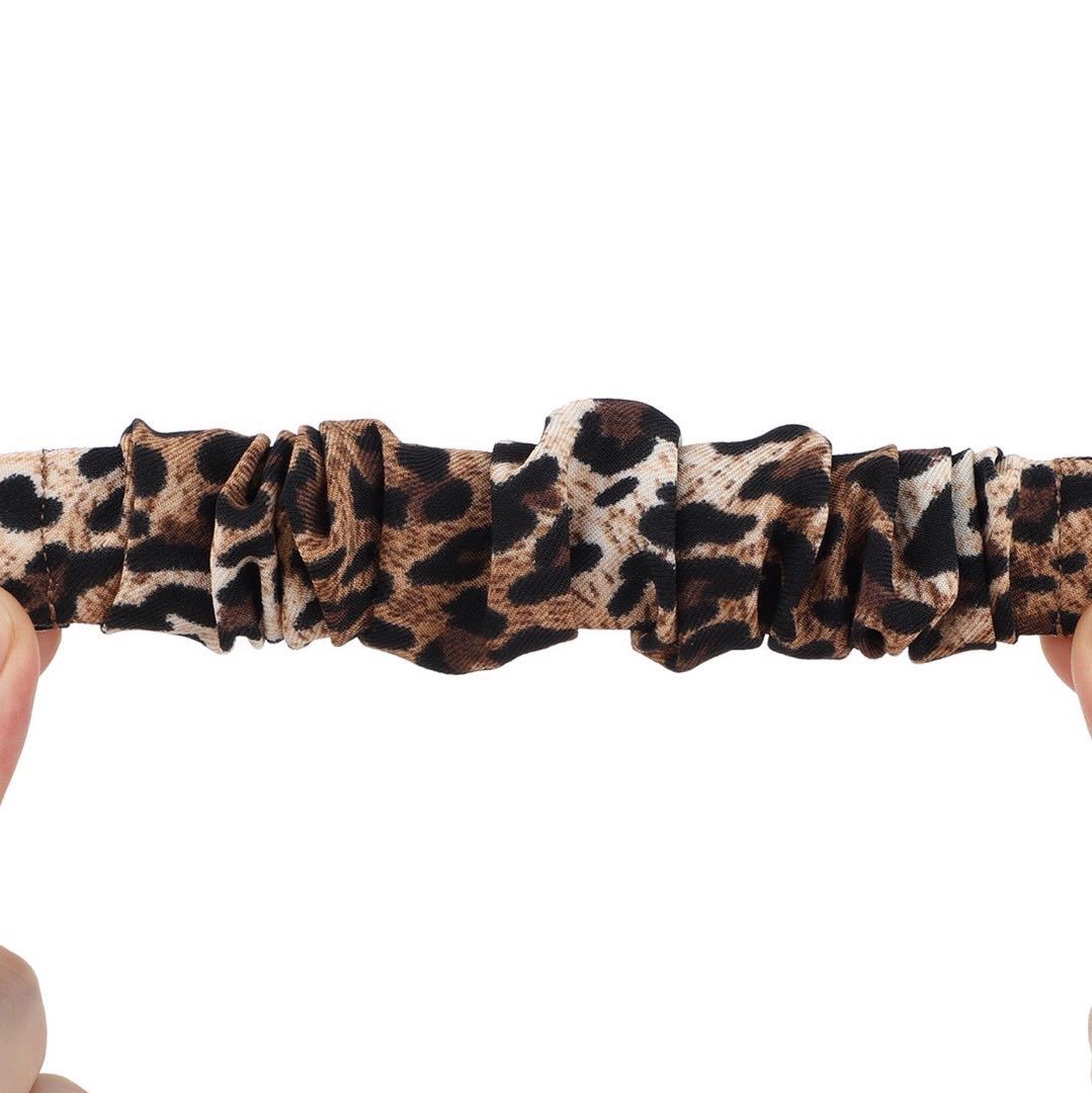 Adecuado para Fitbit Versa3 correa de intestino grueso poliéster elástico tela impresa banda de pelo correa elástica