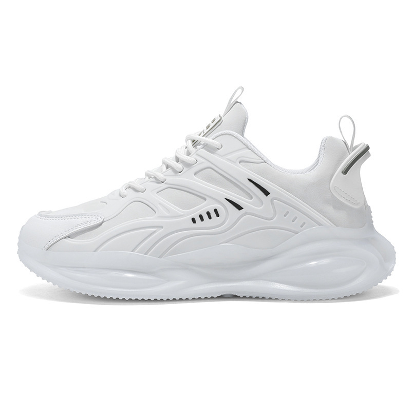 Zapatos de hombre 2025 otoño nuevos zapatos deportivos blancos casuales suela suave zapatos blancos ligeros zapatos deportivos de tendencia para correr
