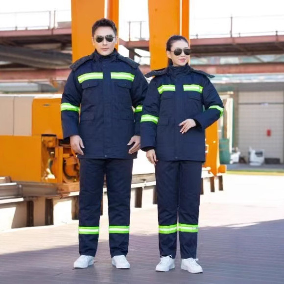 Winter Thickened Work Clothes Men's Jacket Sanitation Labor Insurance Clothing with Reflective Strip Outdoor Property Cleaning Cotton Clothes Winter Thickened Work Clothes Men's Jacket Sanitation Labor Insurance Clothing with Reflective Strip Outdoor Property Cleaning Cotton Clothes