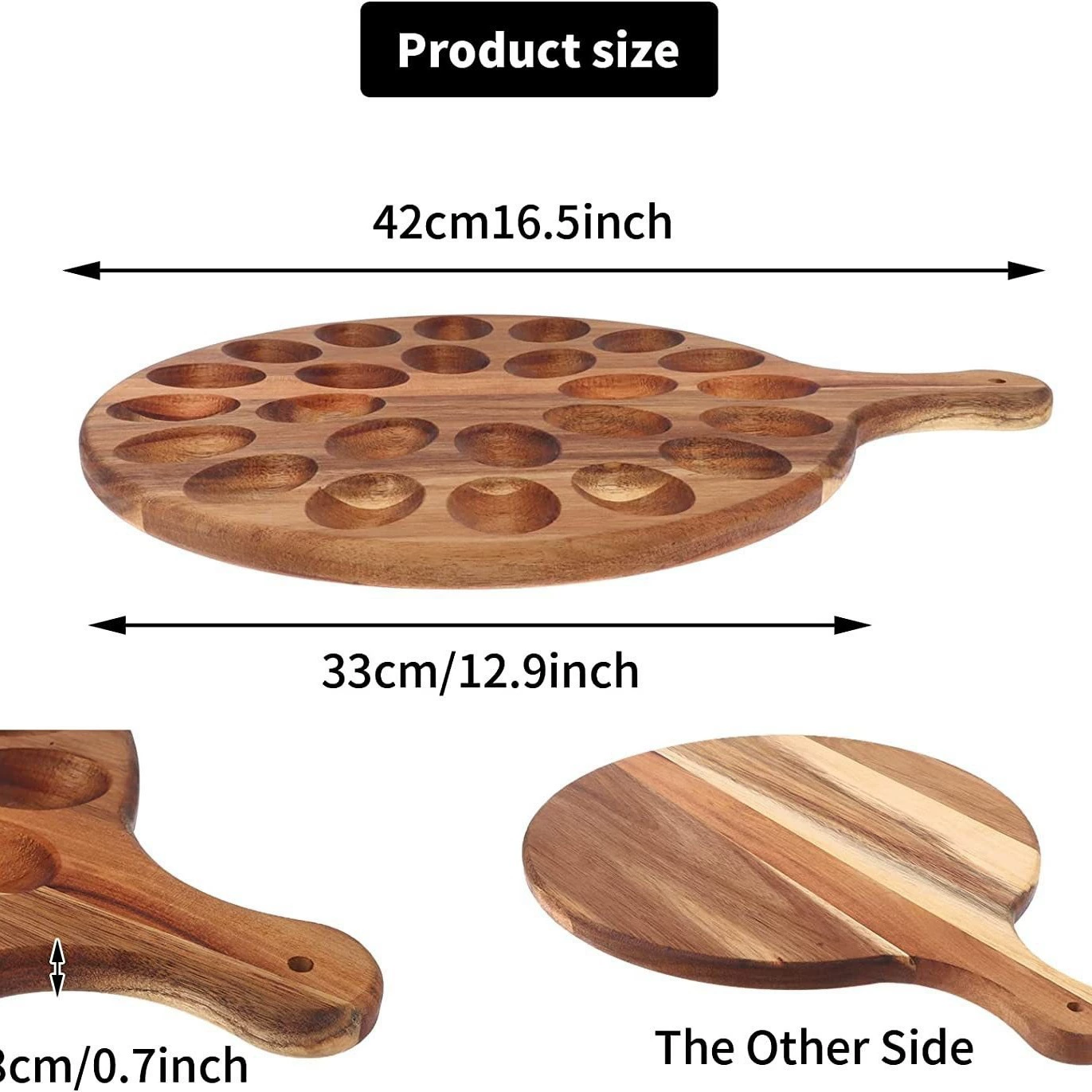 Cross -border wooden grid fixing egg frame Creative wooden polygen kitchen stored egg bracket display tray