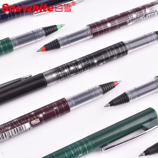 Snow White straight Liquid Pen 915 quick-drying black water pen straight liquid ballpoint pen gel pen beads junben flavor gift pen