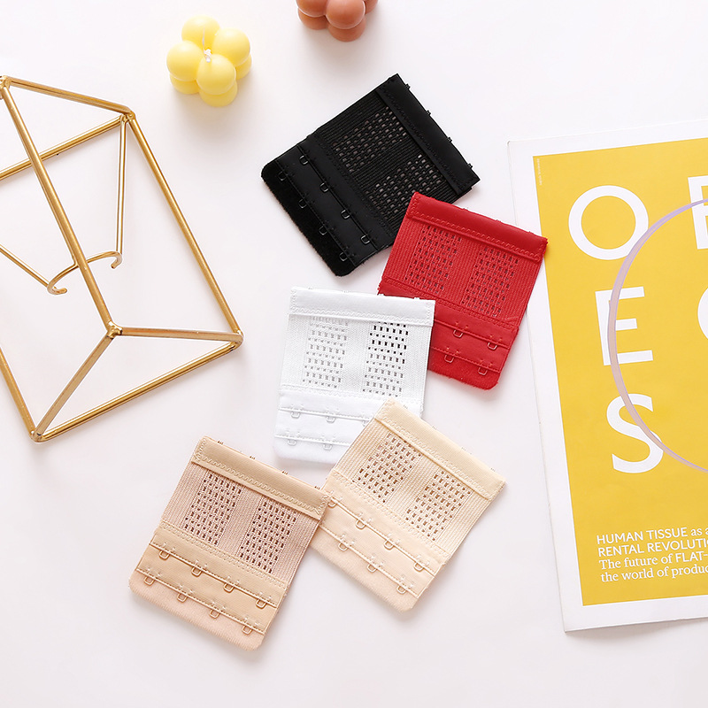 Stainless steel spray-painted 2-row 4-button bra elastic extension buckle 2-row 4-button underwear elastic growth extension buckle in bulk