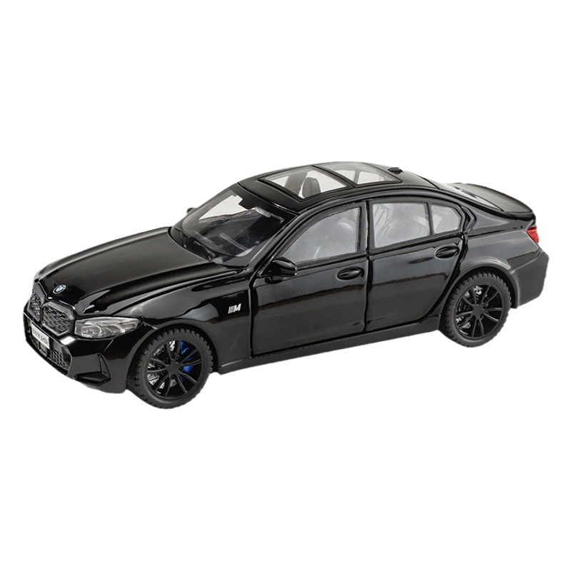 Zhongyuanxing 1/32 bmw 320I aleación coche modelo deslizante sonido y luz modelo de juguete simulación de metal coche en caja