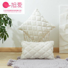 旭愛の立体のぬいぐるみのデジタルの特殊な刺繍は枕カバーの幾何学の四角の刺繍の家庭のクッションカバーを抱いて芯の現物を含みません。
