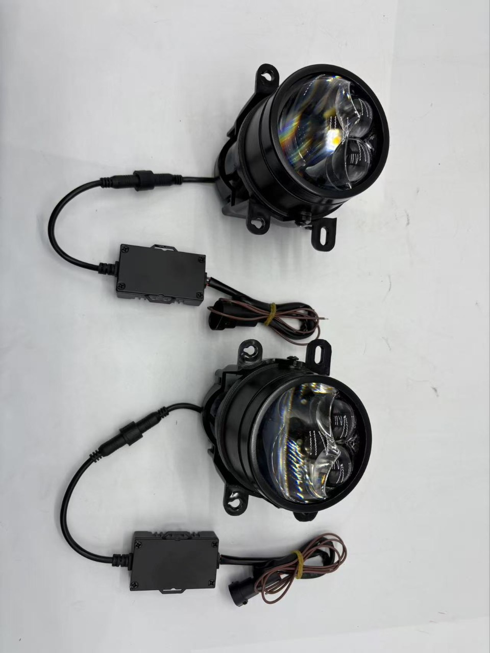3inch Yellow Light Fog Lamp Dual-Lens High-Power Ultra-Bright Dual Direct-Beam Laser Factory Dual-Lens Fog Lamp