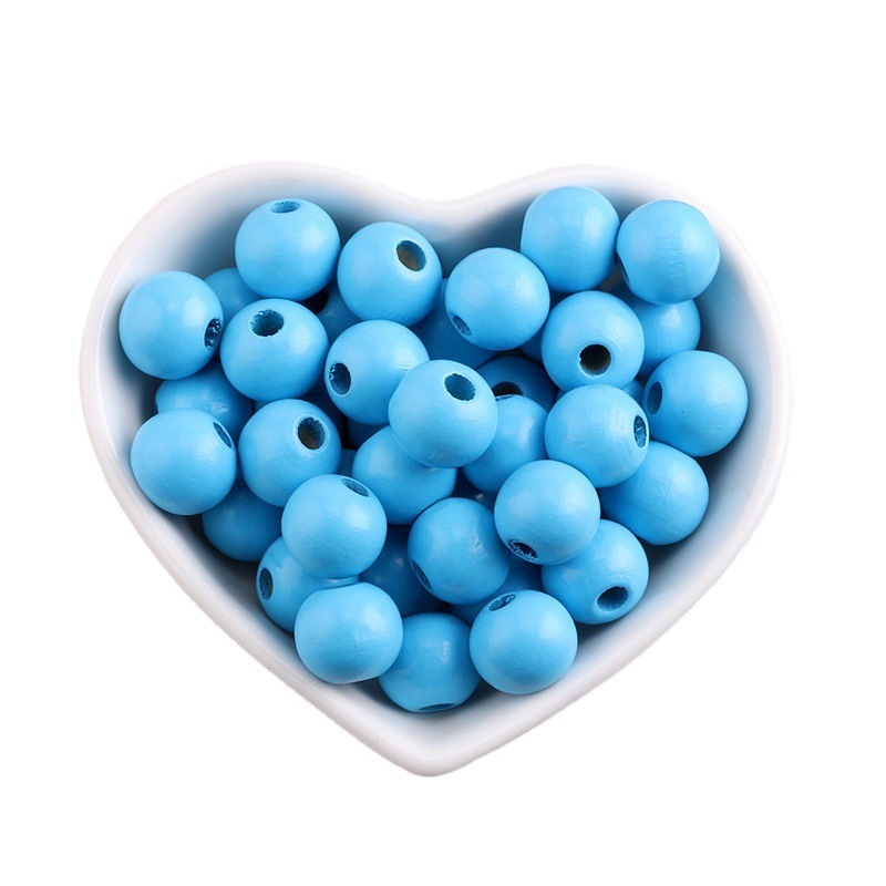 DIY accesorios de la joyería 12-16mm protección del medio ambiente pintura de agua color loto cuentas redondas color caramelo cuentas redondas cuentas de madera cuentas sueltas