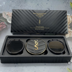 Matte Black Leather Finish Cushion BB Cream Concealer Skincare Set