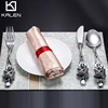 Cross -border e -commerce Guo Chao West Tableware Stainless Steel Steel fork Spoon Exaggerated Domineering Creative Skeleton Western Tableware Set