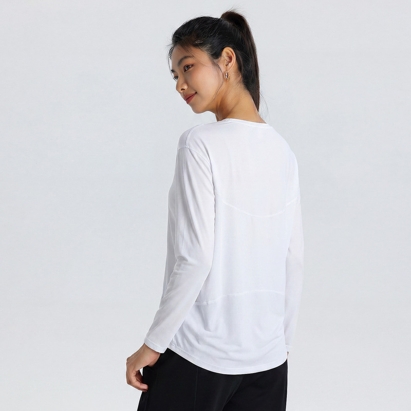 Quick-Dry Sports Top for Women, Long-Sleeve Cover-Up, Yoga Training Fitness Wear, Loose-Fitting, Cool and Sun-Protective, Body-Covering Turtle-Neck T-Shirt Quick-Dry Sports Top for Women, Long-Sleeve Cover-Up, Yoga Training Fitness Wear, Loose-Fitting, Cool and Sun-Protective, Body-Covering Turtle-Neck T-Shirt