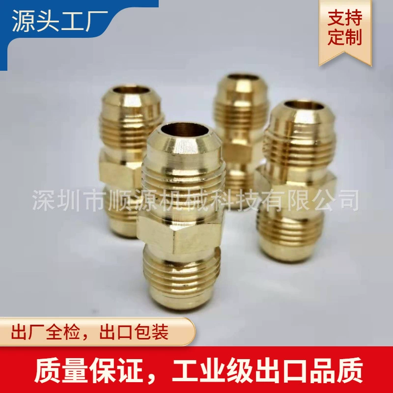 Полностью медное двухголовое расклешенное прямое медное соединение sae 8 быстросъемное соединение для прямой трубы кондиционирования воздуха 6 мм 19 мм