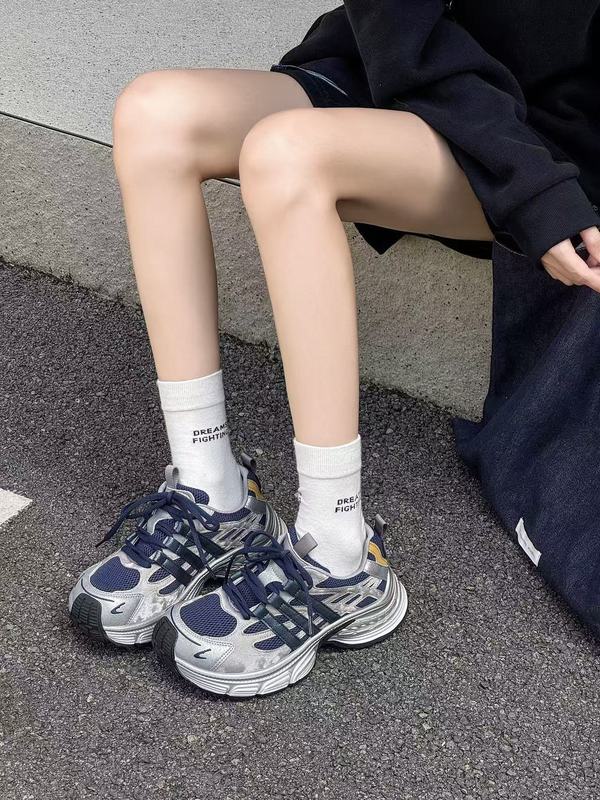 前言范老爹鞋 长高5cm~真皮网面厚底增高休闲运动老爹鞋女登山鞋|undefined