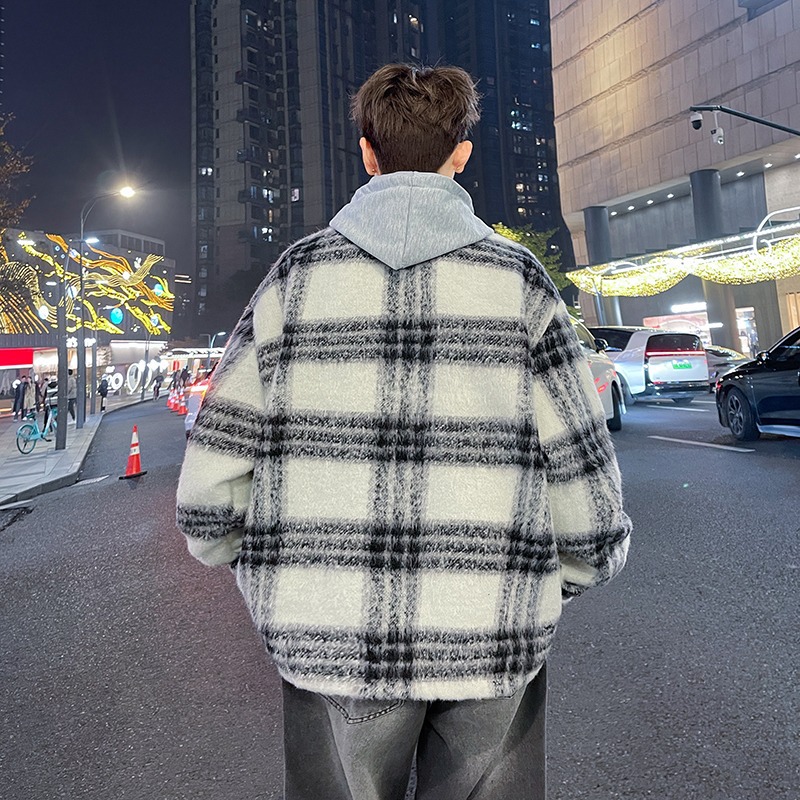 Xiaoxiang Style Woolen Jacket For Couples Wearing Hooded Jackets_voghion.com
