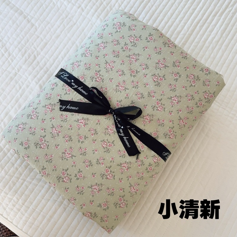 韩国古法水洗棉印花小布袋四件套小清新床单被套床上用品四件套|undefined