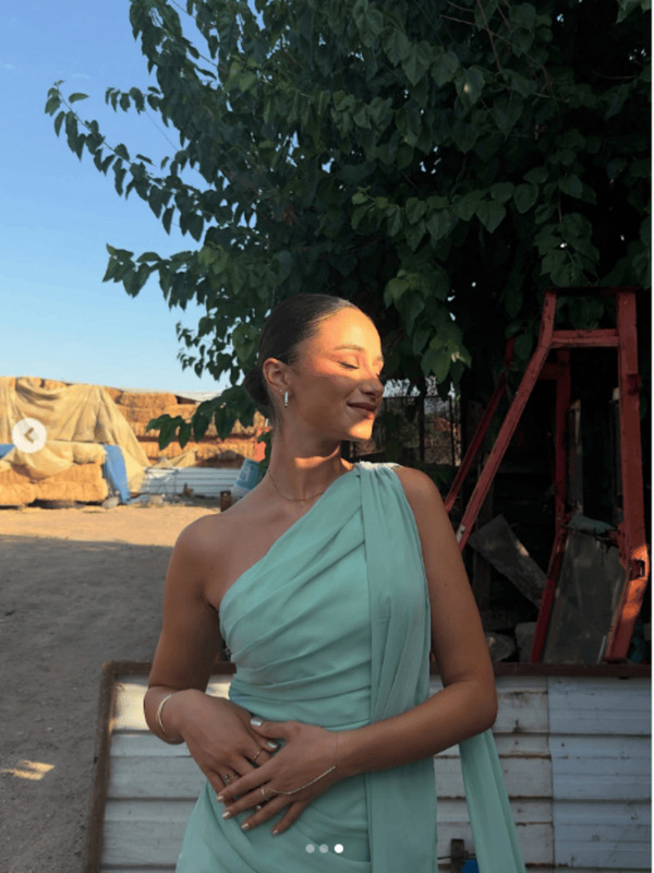 独立站亚马逊跨境欧美女装时尚斜肩褶皱飘带修身气质连衣裙女|undefined