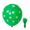 12 inches 2.8 grams green polka dots