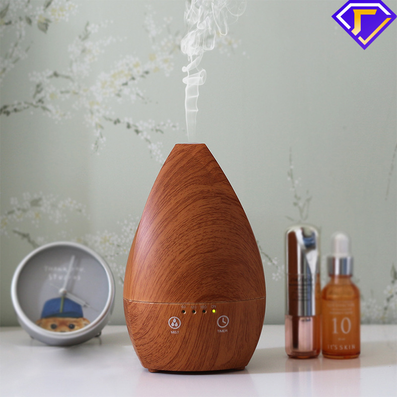 크리 에이 티브 우드 그레인 아로마 테라피 기계 가습기 침실 다채로운 야간 조명 에센셜 오일 디퓨저 국경 간 선물 다채로운 아로마 테라피 기계
