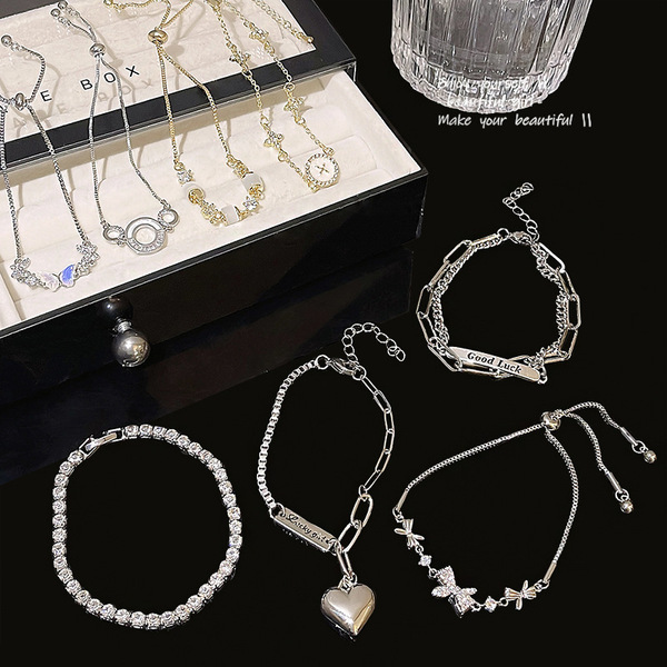 sophisticated brand bracelet with zircon