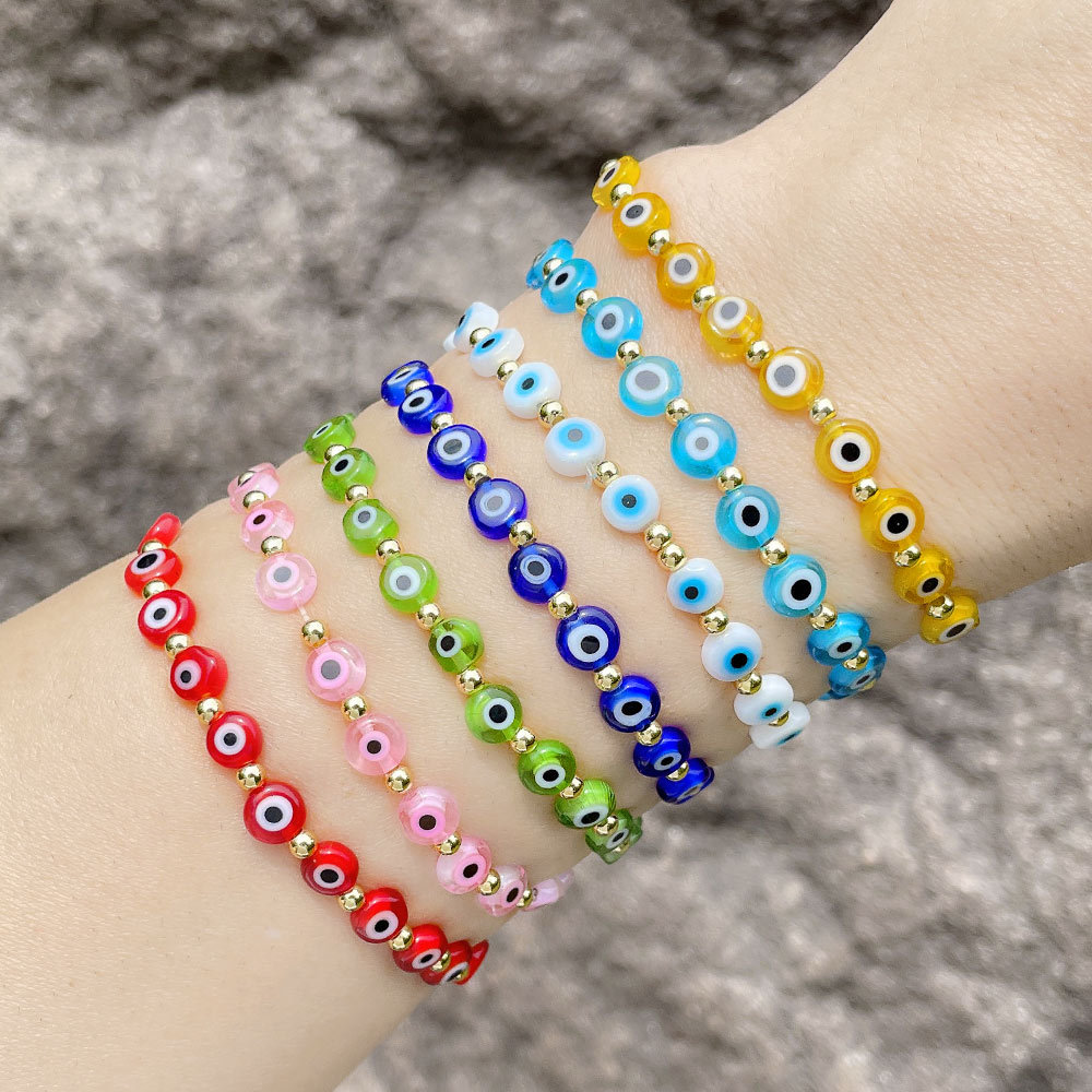 Fashion Resin Copper Eyes Bracelet Daily Unset Copper Bracelets display picture 3