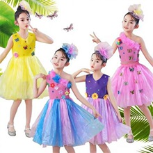 儿童环保服装时装秀幼儿园手工制作衣服女童创意亲子走秀演出表演