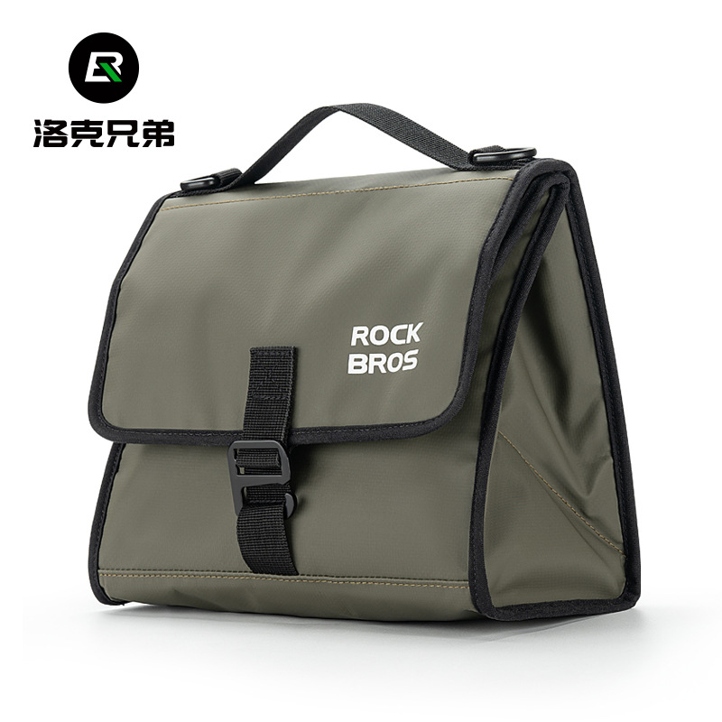 Rock Brothers folding car front bag small cloth car dining bag riding handle storage city fashion commuter bicycle bag