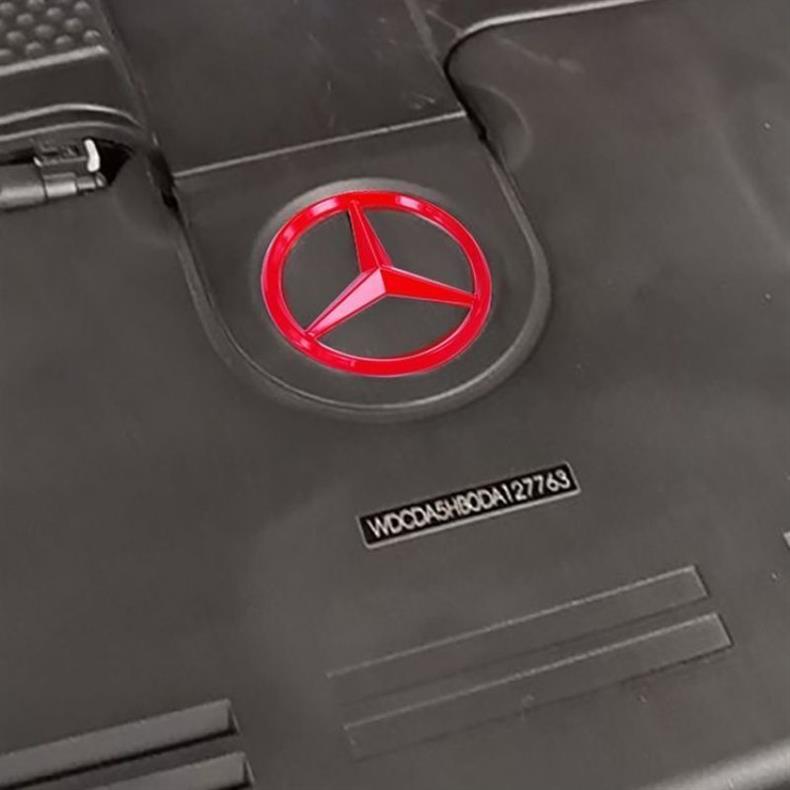 Suitable for Mercedes-Benz modified engines, black three-pronged star hood sticker, C E S-class CLA GLC logo