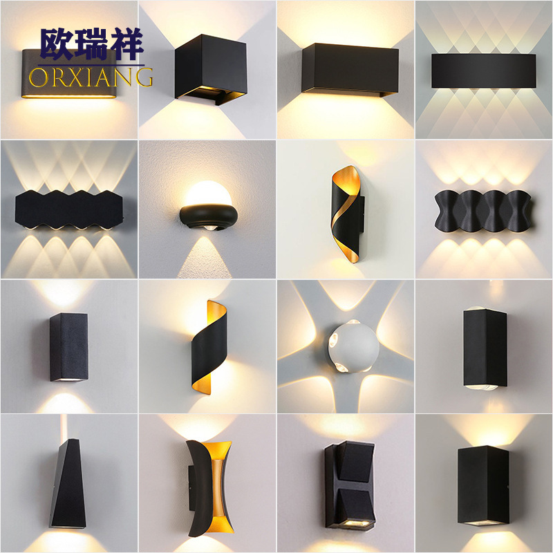 Outdoor wall lamp waterproof led double-headed wall lamp modern minimalist up and down adjustable luminous Villa courtyard garden outdoor