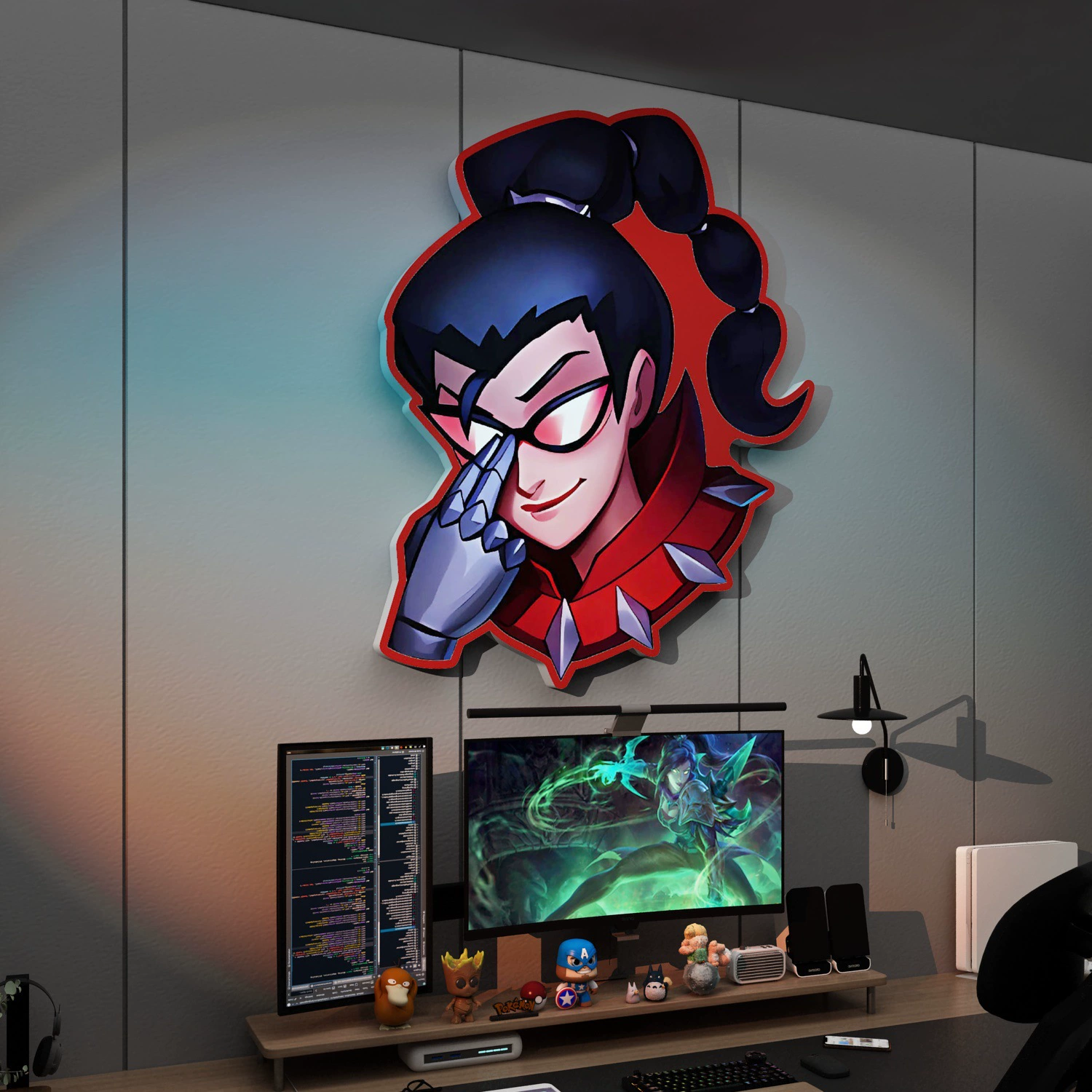Комната для киберспорта League of Legends, оформление стен компьютера, фоновая раскладка, LOL место для интернет-кафе, слабые взрывные наклейки
