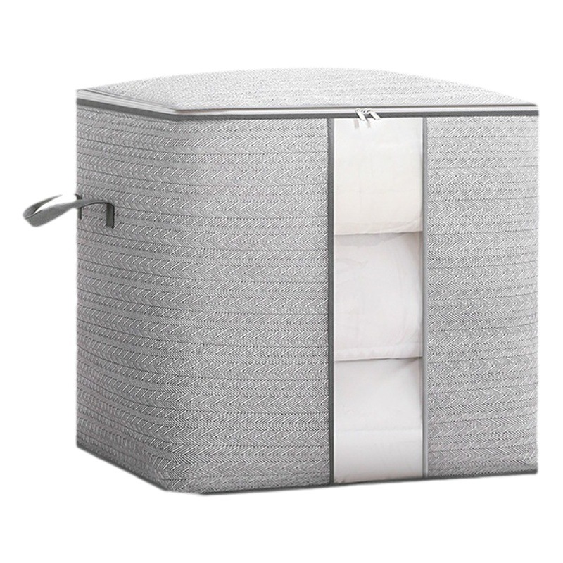 Bolsa de almacenamiento ventana cremallera edredón bolsa de gran capacidad casa organizando ropa edredón embalaje móvil bolsa de almacenamiento