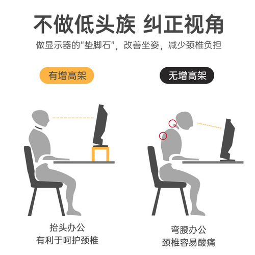 Yijiada desktop computer monitor elevated shelf desktop storage pad elevated shelf base bracket desk storage rack