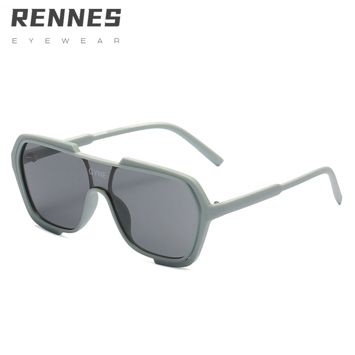 2022 Nuevo Marco grande gafas de sol de una pieza de moda punk gafas de sol de las mujeres gafas integradas gafas de sol europeas y americanas